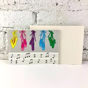 Ballet Music Note Blank Cards With Envelopes 9ct